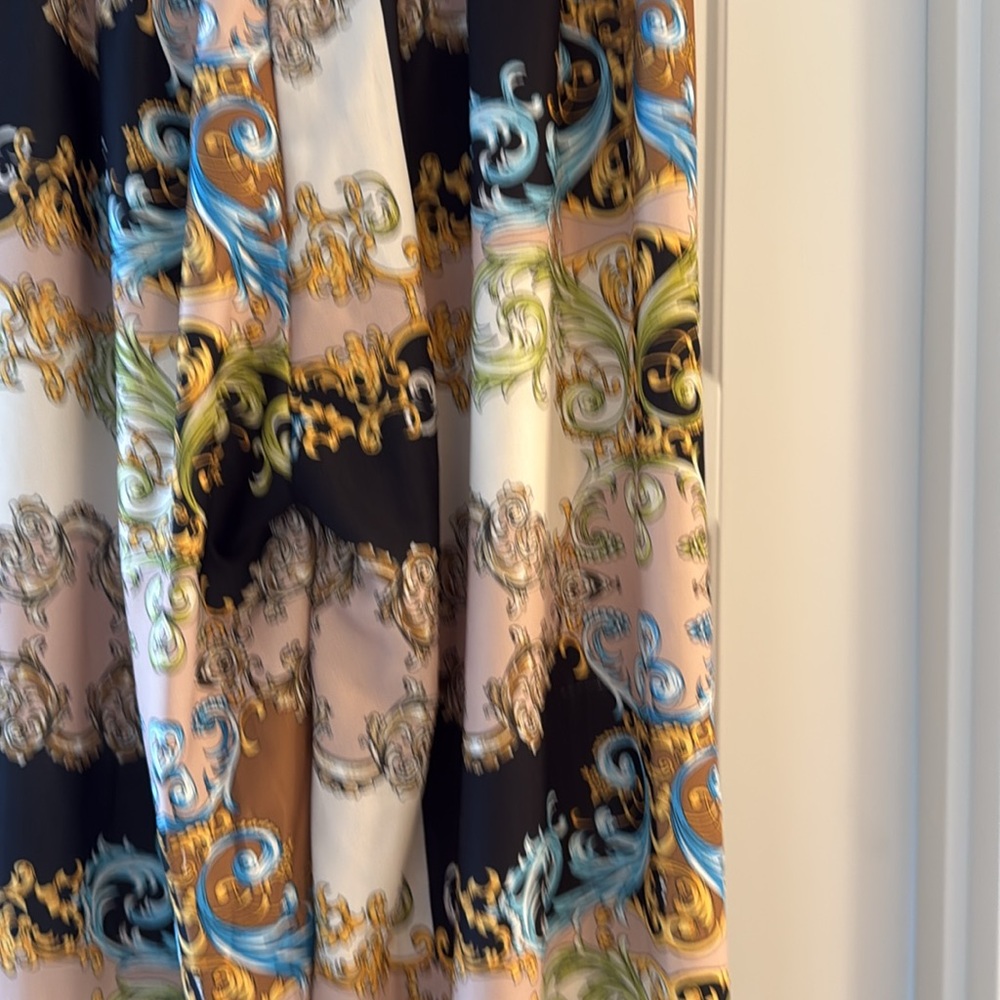 Multicolor Baroque Print Pants. Womens size 10 authentic Italian - Picture 7 of 9